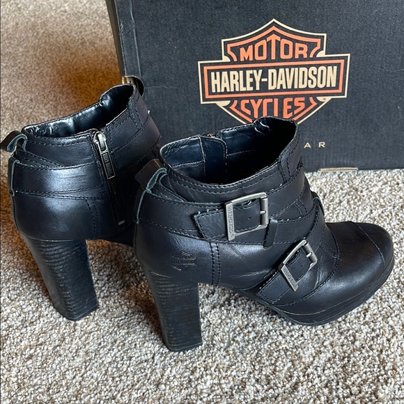 Harley-Davidson Women's Black Ankle Boots - Picture 2 of 9